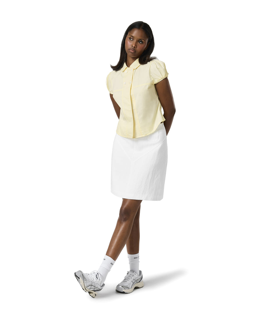 Wendy Poplin Blouse in Soft Yellow
