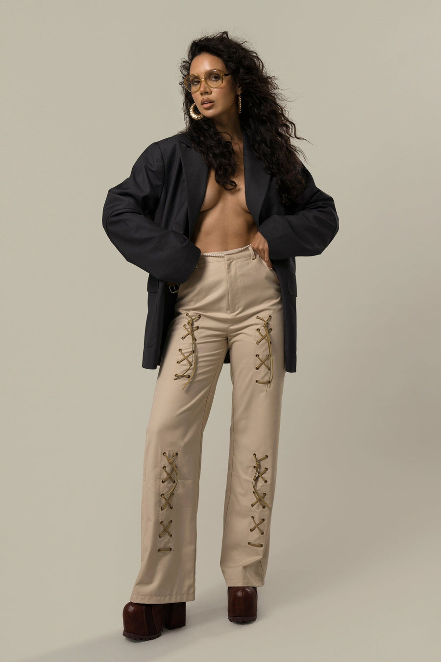CADILLAC Lace Up Trousers