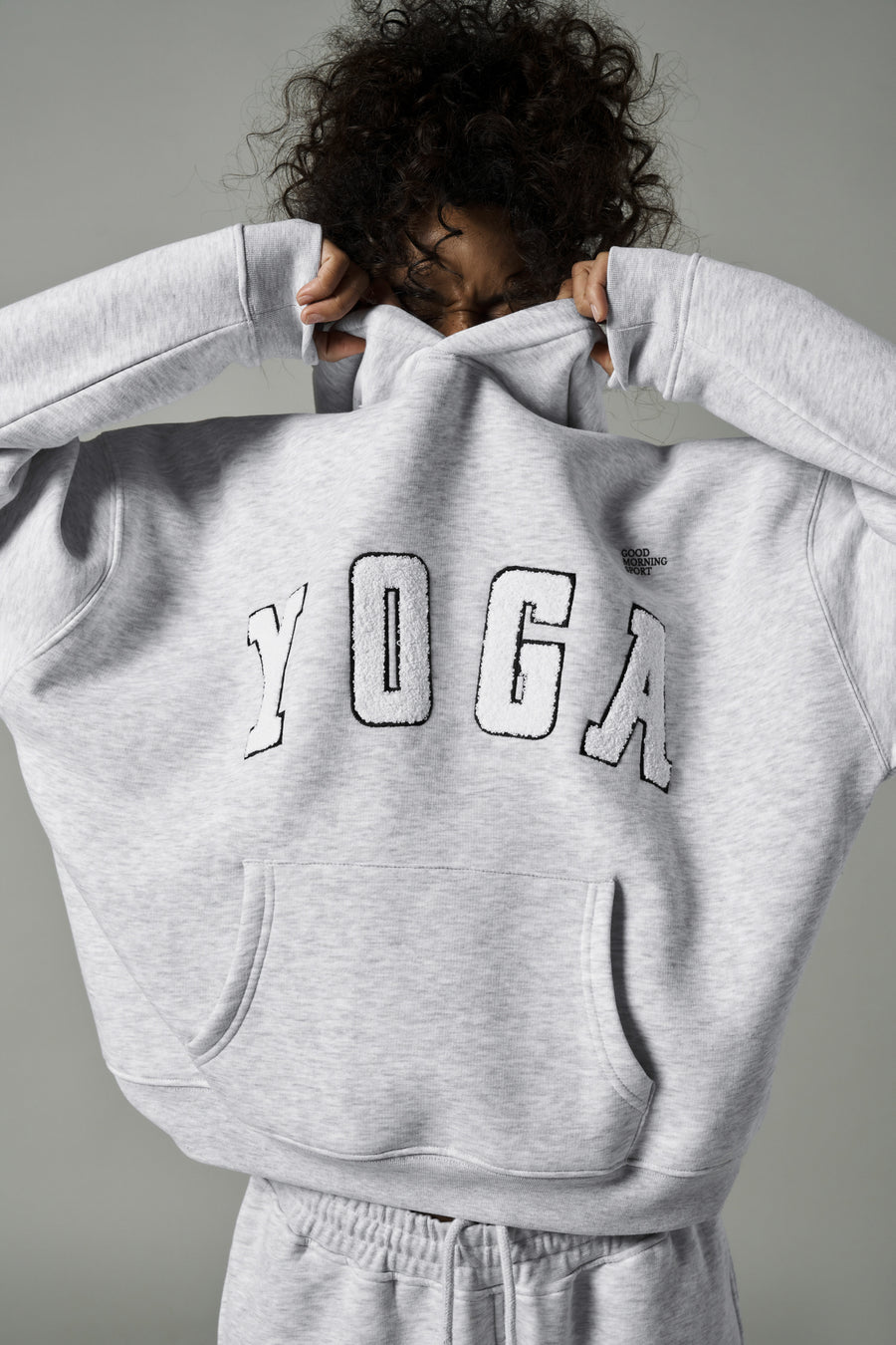 Yoga Basic Drawstring Hooded Sports Sweatshirt