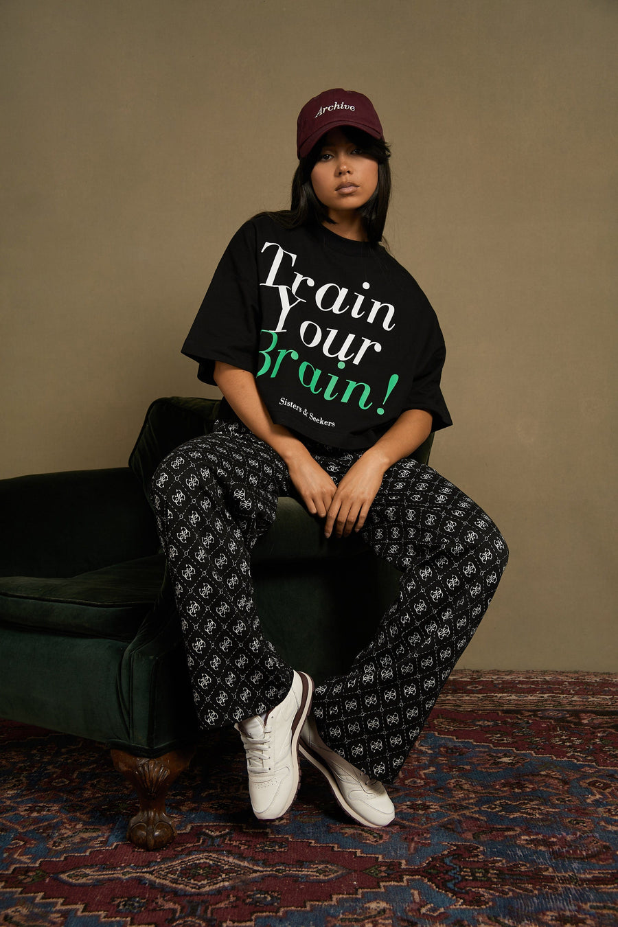 "BRAIN" Crop Tee